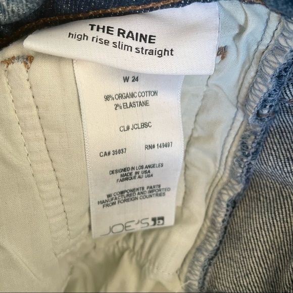 NWT JOE'S JEANS The Raine Ripped High Waist Raw Hem Slim Straight- 24 - Picture 13 of 13